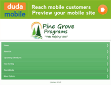 Tablet Screenshot of pinegroveprogram.com